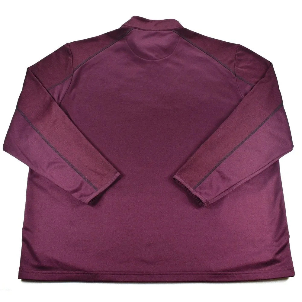 Callaway Mens XXL 1/4 Zip Pullover Burgundy Heather Golf Jacket Chest Pocket